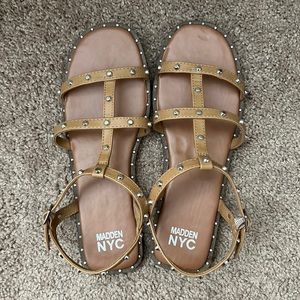 Madden NYC studded sandals, size 6